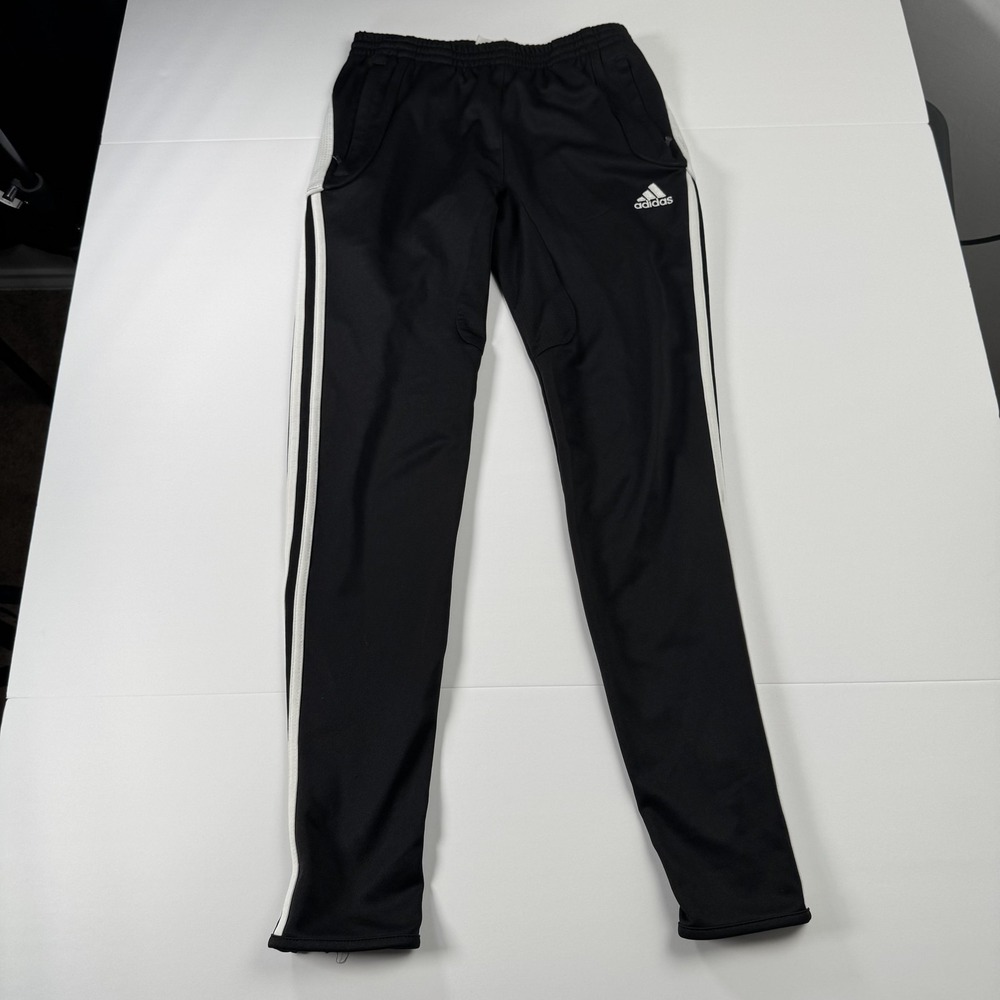 Adidas ClimaCool Track Pants Mens Small (24x28) Athletic Striped Black White